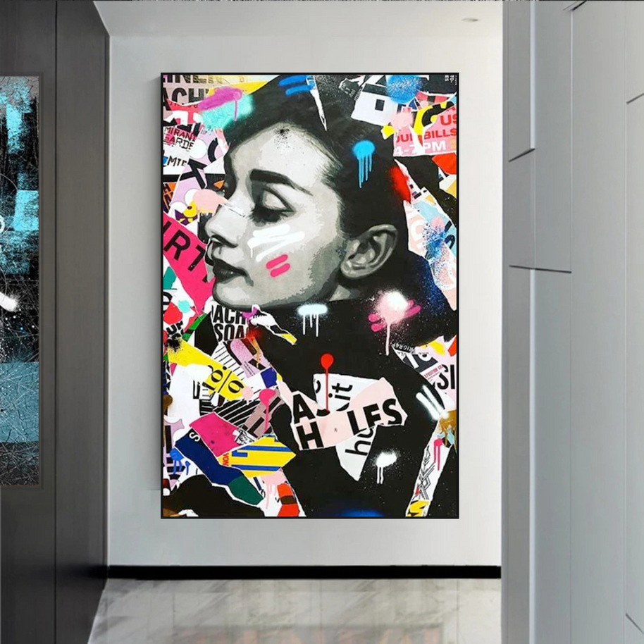 Audrey Hepburn Canvas Wall Art: Timeless Elegance-MinimalisticDecor.com
