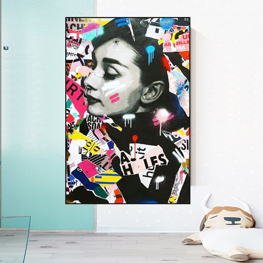 Audrey Hepburn Canvas Wall Art: Timeless Elegance-MinimalisticDecor.com