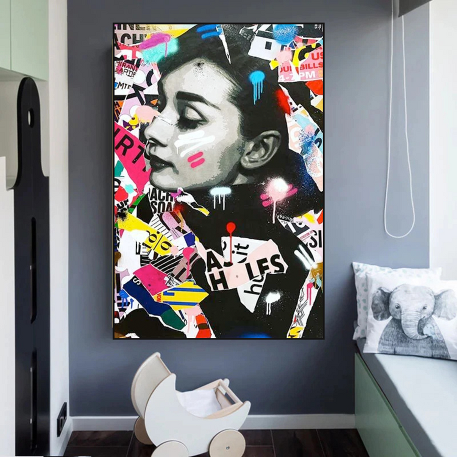Audrey Hepburn Canvas Wall Art: Timeless Elegance-MinimalisticDecor.com