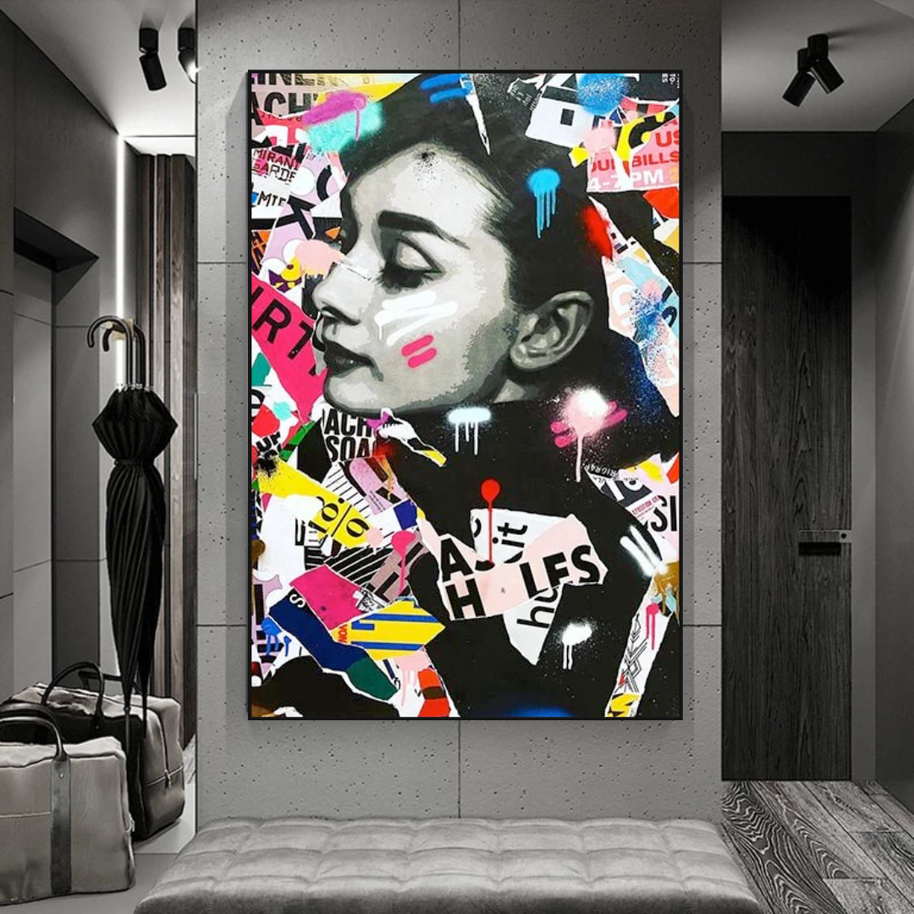 Audrey Hepburn Canvas Wall Art: Timeless Elegance-MinimalisticDecor.com