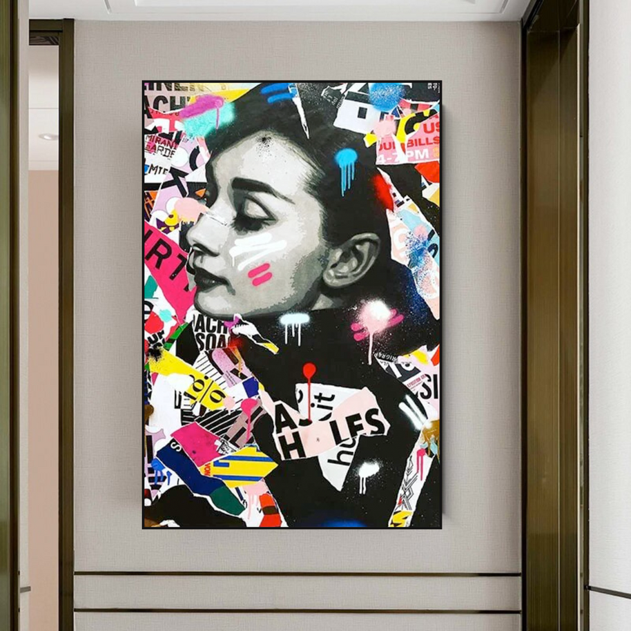 Audrey Hepburn Canvas Wall Art: Timeless Elegance-MinimalisticDecor.com