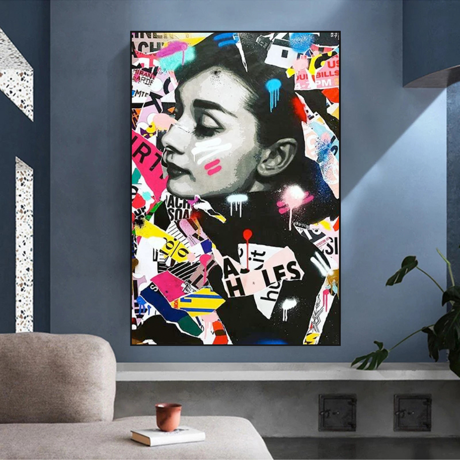 Audrey Hepburn Canvas Wall Art: Timeless Elegance-MinimalisticDecor.com