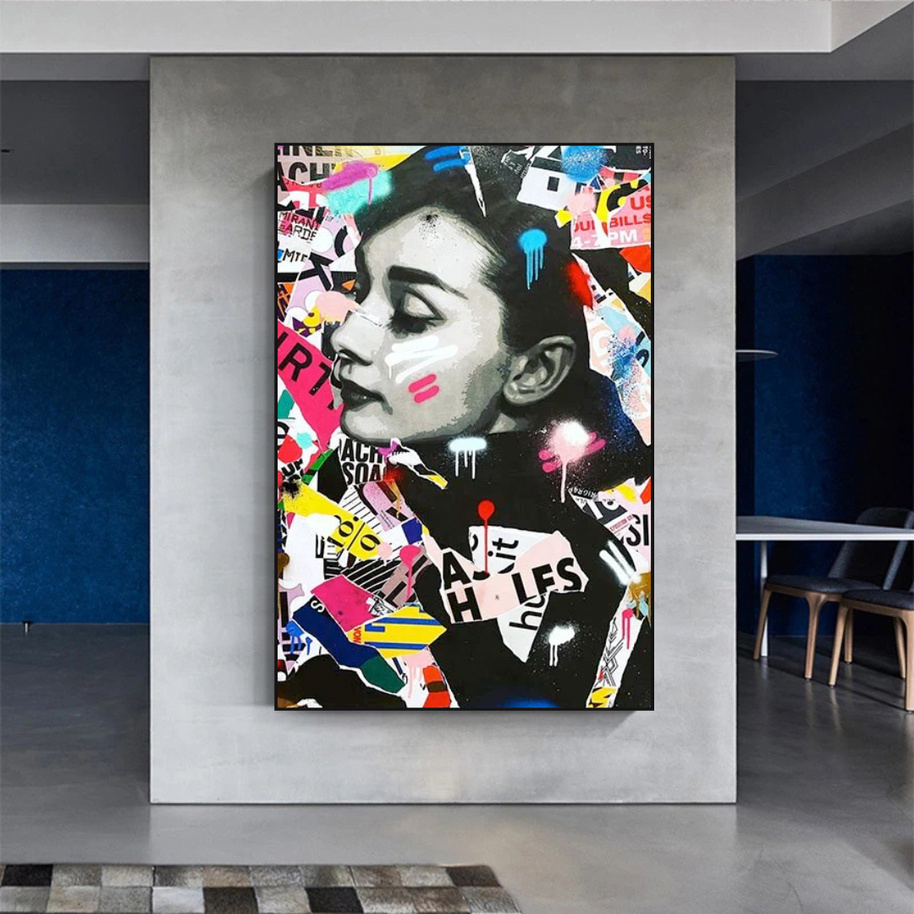 Audrey Hepburn Canvas Wall Art: Timeless Elegance-MinimalisticDecor.com