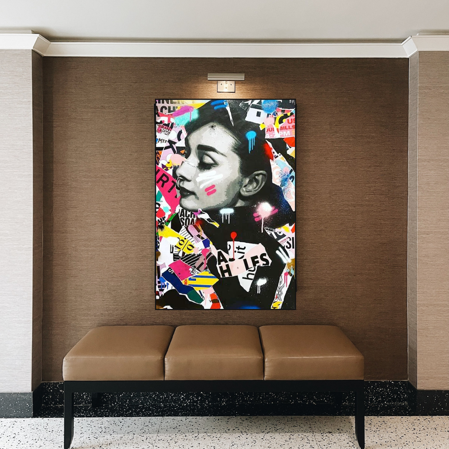 Audrey Hepburn Canvas Wall Art: Timeless Elegance-MinimalisticDecor.com