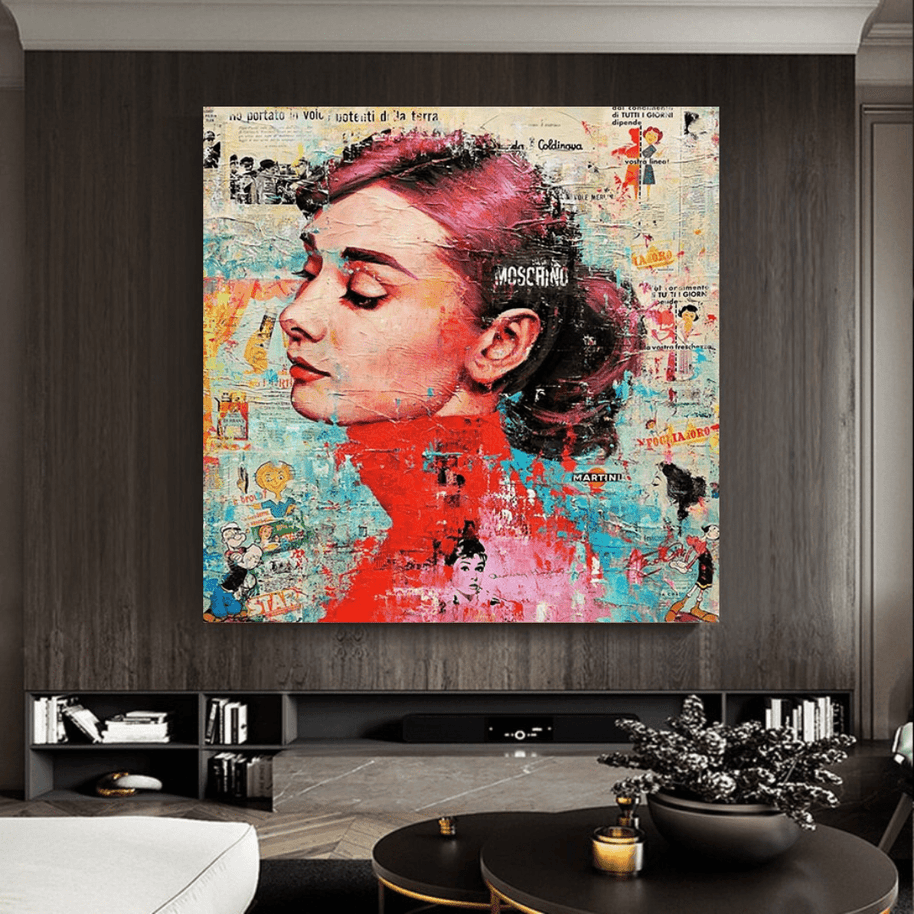 Audrey Hepburn Canvas Wall Art: Unique and Captivating-MinimalisticDecor.com