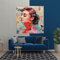 Audrey Hepburn Canvas Wall Art: Unique and Captivating-MinimalisticDecor.com