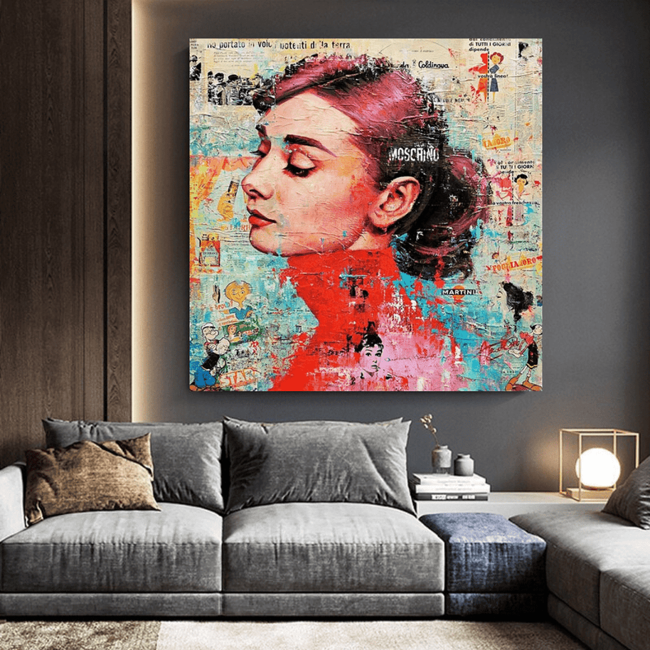 Audrey Hepburn Canvas Wall Art: Unique and Captivating-MinimalisticDecor.com