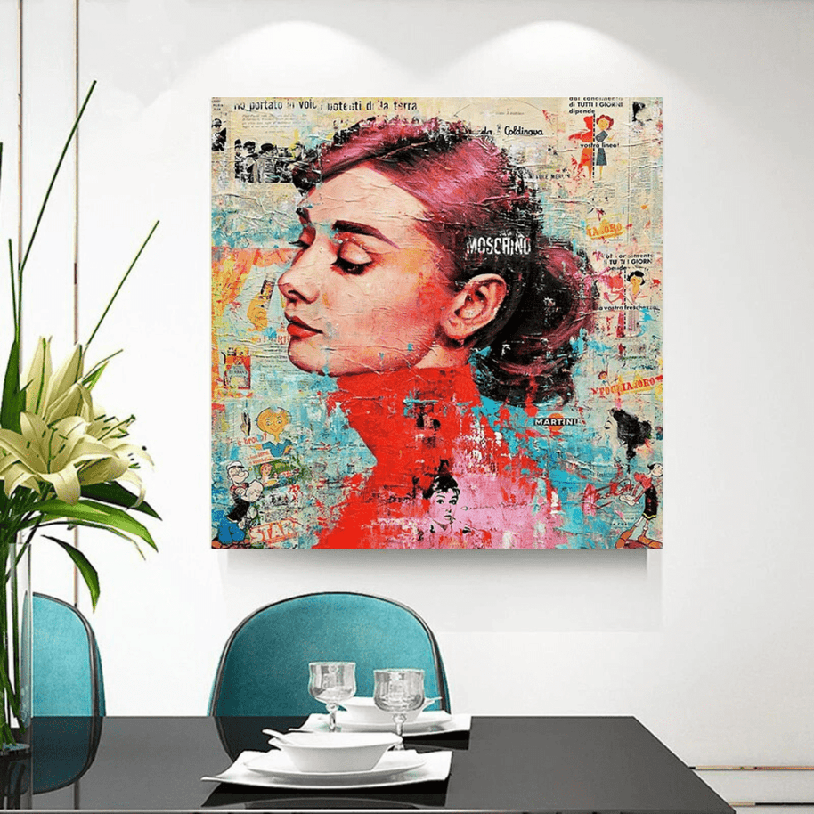 Audrey Hepburn Canvas Wall Art: Unique and Captivating-MinimalisticDecor.com