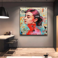 Audrey Hepburn Canvas Wall Art: Unique and Captivating-MinimalisticDecor.com