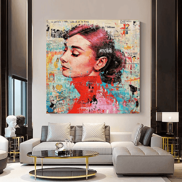 Audrey Hepburn Canvas Wall Art: Unique and Captivating-MinimalisticDecor.com