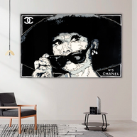 Audrey Hepburn Chanel – Alec Canvas Wall Art-MinimalisticDecor.com