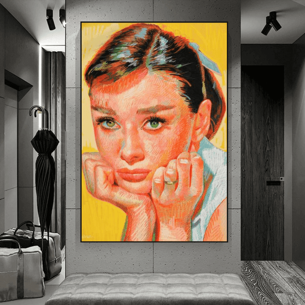 Audrey Hepburn Vintage Canvas Wall Art-MinimalisticDecor.com
