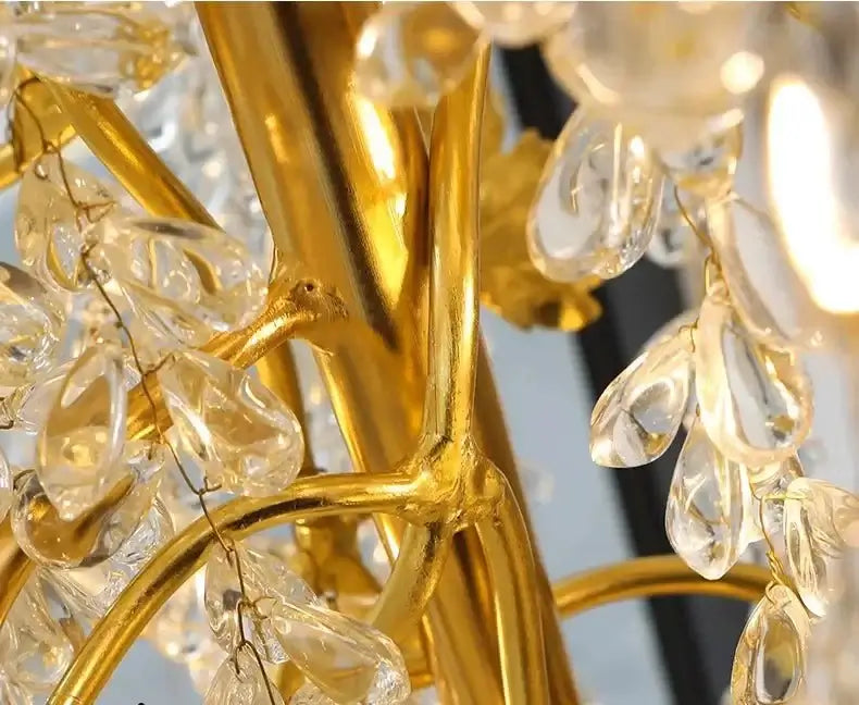 Autumn Leaves Fall Crystal Chandelier Lighting-MinimalisticDecor.com