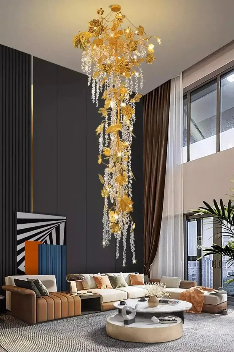 Autumn Leaves Fall Crystal Chandelier Lighting-MinimalisticDecor.com