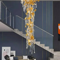 Autumn Leaves Fall Crystal Chandelier Lighting-MinimalisticDecor.com