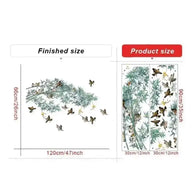 Bamboo Birds Wall Sticker – Nature Inspired Wall Decal-MinimalisticDecor