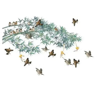 Bamboo Birds Wall Sticker – Nature Inspired Wall Decal-MinimalisticDecor