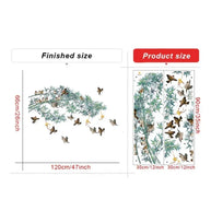 Bamboo Birds Wall Sticker – Nature Inspired Wall Decal-MinimalisticDecor