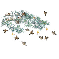 Bamboo Birds Wall Sticker – Nature Inspired Wall Decal-MinimalisticDecor