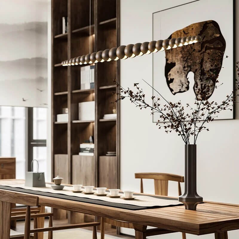 Bamboo Wood Globe Bar LED Pendant Light-MinimalisticDecor.com