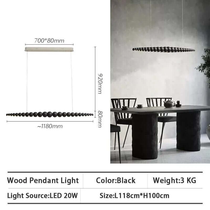 Bamboo Wood Globe Bar LED Pendant Light-MinimalisticDecor.com
