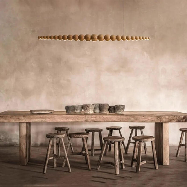 Bamboo Wood Globe Bar LED Pendant Light-MinimalisticDecor.com