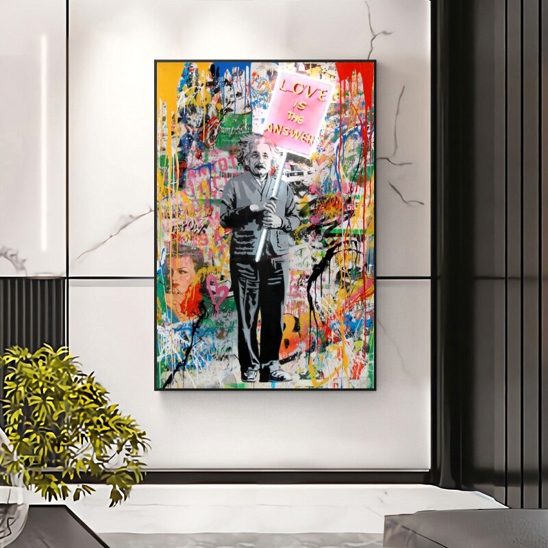 Banksy Abstract Portrait Canvas Art Prints for Home Decor-MinimalisticDecor.com