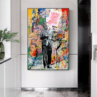 Banksy Abstract Portrait Canvas Art Prints for Home Decor-MinimalisticDecor.com
