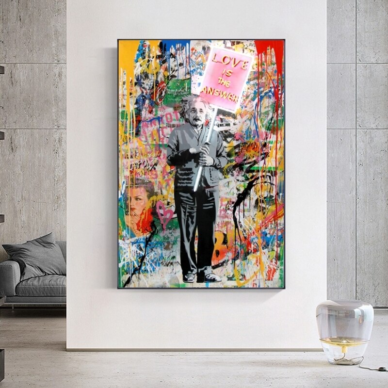 Banksy Abstract Portrait Canvas Art Prints for Home Decor-MinimalisticDecor.com