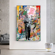 Banksy Abstract Portrait Canvas Art Prints for Home Decor-MinimalisticDecor.com