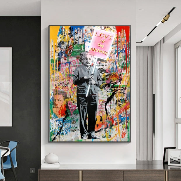 Banksy Abstract Portrait Canvas Art Prints for Home Decor-MinimalisticDecor.com
