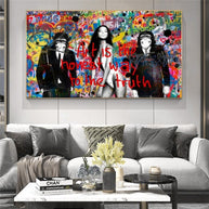 Banksy Art is Honey Way to Truth Canvas Wall Art-MinimalisticDecor.com