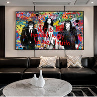 Banksy Art is Honey Way to Truth Canvas Wall Art-MinimalisticDecor.com