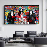 Banksy Art is Honey Way to Truth Canvas Wall Art-MinimalisticDecor.com