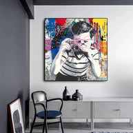 Banksy Artwork Dream Big Dreams Canvas Wall Art-MinimalisticDecor.com