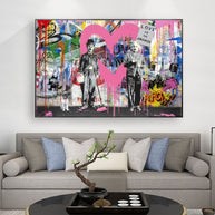Banksy Artwork Love Is Answer Canvas Wall Art-MinimalisticDecor.com