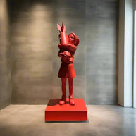 Banksy Bomb Hugger Girl Statue-MinimalisticDecor.com