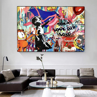 Banksy Don't Loose your Love Canvas Wall Art-MinimalisticDecor.com