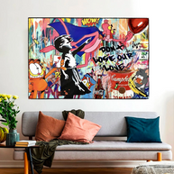 Banksy Don't Loose your Love Canvas Wall Art-MinimalisticDecor.com