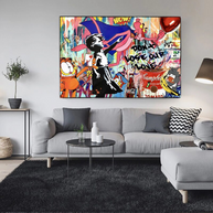 Banksy Don't Loose your Love Canvas Wall Art-MinimalisticDecor.com