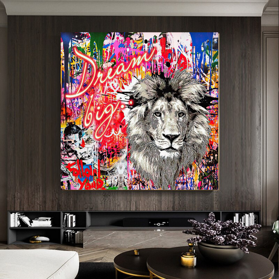 Banksy Dream Big Dreams Canvas Wall Art-MinimalisticDecor.com