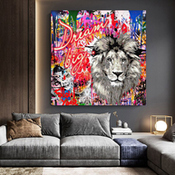 Banksy Dream Big Dreams Canvas Wall Art-MinimalisticDecor.com