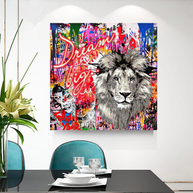 Banksy Dream Big Dreams Canvas Wall Art-MinimalisticDecor.com