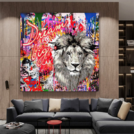 Banksy Dream Big Dreams Canvas Wall Art-MinimalisticDecor.com