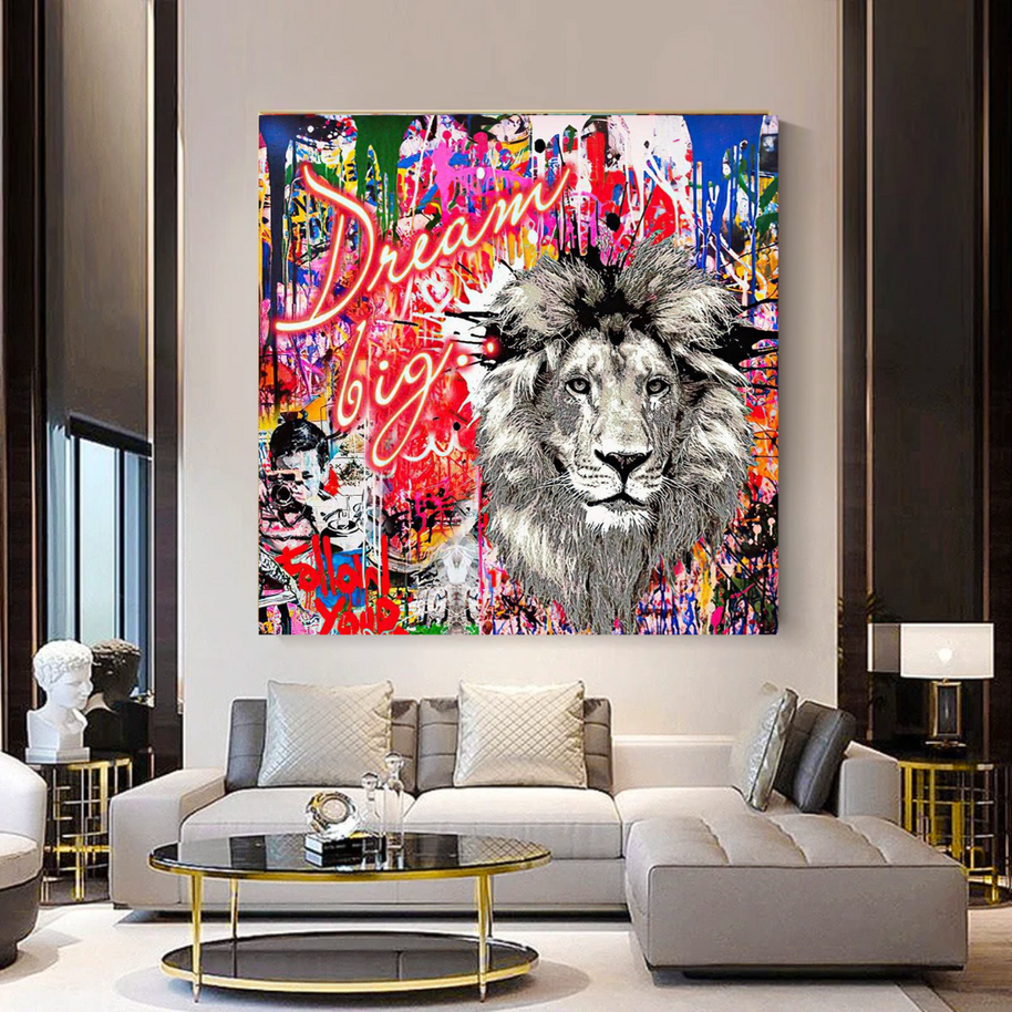 Banksy Dream Big Dreams Canvas Wall Art-MinimalisticDecor.com