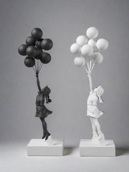 Banksy Flying Balloons Girl Figure-MinimalisticDecor.com