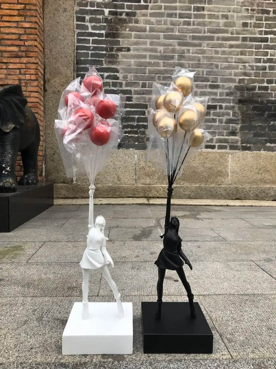 Banksy Flying Balloons Girl Figure-MinimalisticDecor.com