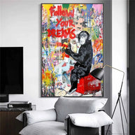 Banksy Follow Your Dreams Canvas Wall Art-MinimalisticDecor.com