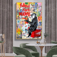 Banksy Follow Your Dreams Canvas Wall Art-MinimalisticDecor.com