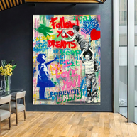 Banksy Graffiti Art Canvas Inspirational Posters for Room Decor-MinimalisticDecor.com